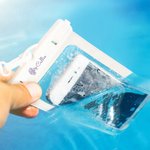 Personalized Line Style Birth Flower Waterproof Clear Phone Pouch with Name and Lanyard Birthday Summer Vacation Gift for Family Water Sports Lover