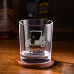 Personalised Golf Theme Whiskey Glasses with Name Father's Day Birthday Gift for Men Golf Lovers Drinkers