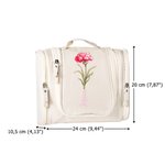 Personalisierte Wasserdichte Kulturtasche mit Geburtsblume und Namen Reisebeutel mit Hängendem Haken Mehreren Fächern Reise Geschenk