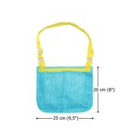 Borsetta in rete personalizzata con nome ricamato granchio stella marina gelato conchiglia collezione oggetti piccoli regalo estivo per bambini