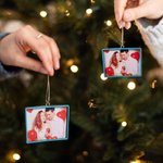 Personalized Multicolor State Map Photo Wooden Ornament Home Decor Long Distance Birthday Gift for Friend Family