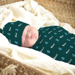 Personalizzato Multicolore Calcio Cuore Carino Animale Morbido Swaddle e Cappello Nodo con Nome Baby Shower Regalo di Compleanno per Neonati