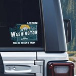 Personalised State Map Weatherproof Decal Sticker with Text Car Window Decor Birthday Gift for Family Car Owners