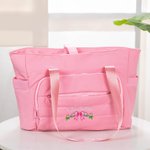 Bolsa de viaje personalizada con lazo floral, nombre bordado y correa elástica Accesorio de fitness Regalo de cumpleaños para mujeres amantes del yoga