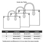 Sac à Main en Cuir Grainé avec Nom Personnalisé Cadeau d'Anniversaire pour Femmes et Amoureuses des Livres