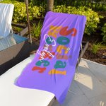 Personalisierte Sozialarbeiter schnell trocken überdimensioniert Mikrofaser Strandtuch mit Namen Sommer Urlaub Graduierung Geburtstag Geschenk für Familie Freunde