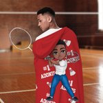 Personlig boll med tecknad karaktär Mjuk filt med huva och namn och nummer Födelsedagspresent för sportälskare