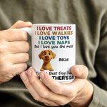 Personalized 1-4 Cute 3D Cartoon Dogs Ceramic Mug with Names Birthday Father's Day Mother's Day Gift for Dad Mom Dog Lovers