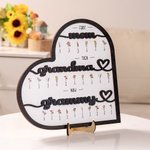 Personlig först mamma sedan mormor nu gammelmormor Träskylt med födelseblommor och namn Mors dag Födelsedagspresent till mamma mormor