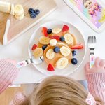 Personalised Cartoon Little Princess Bow Food-safe Stainless Steel Kid's Fork Spoon Knife 3 Pcs Cutlery Set with Name and Case Birthday Gift for Girls