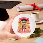 Personalisierte Gratulation Cartoon Charakter Keramik Trinket Schmuck Schale mit Namen und Jahr Graduierung Geschenk für Absolventen