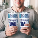 Personalisierte blaue Blase Dialog Box lustige Witze 20 oz Becher mit Text und Strohhalm Vatertag Geburtstag Geschenk für Papa Opa