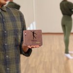 Personalized Male Ballet Dancer Silhouette Men's Leather Wallet with Engraved Name and Multiple Card Slots Birthday Anniversary Gift for Men