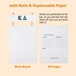 Personalized Greek Letters 50 Pages Notepad with Acrylic Board Sorority Meeting Birthday Gift for Sisters | Callie × Affinity Licensing