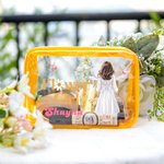 Personalized Butterfly Flower Girl Clear Makeup Bag with Name Portable Travel Essentials Wedding Bridal Shower Gift for Girls