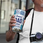 Personalisierte blaue Blase Dialog Box lustige Witze 20 oz Becher mit Text und Strohhalm Vatertag Geburtstag Geschenk für Papa Opa