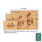Personalized Engraved Grills It Spatula Fork Text FSC Bamboo Charcuterie Cutting Board with Juice Groove Father's Day Birthday Gift for Dad Grandpa
