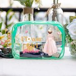 Personalized Butterfly Flower Girl Clear Makeup Bag with Name Portable Travel Essentials Wedding Bridal Shower Gift for Girls
