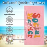 Personalisierte Sozialarbeiter schnell trocken überdimensioniert Mikrofaser Strandtuch mit Namen Sommer Urlaub Graduierung Geburtstag Geschenk für Familie Freunde