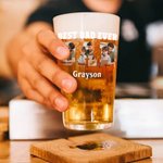 Personalisierte Best Dad Ever 16 oz Bierglas mit Fotos Namen Vatertag Geburtstag Wertschätzung Geschenk für Papa Großvater Liquor Liebhaber