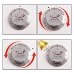 Personalisierte BBQ Master Kitchenware Flamme Edelstahl magnetische Küche Timer mit Namen Geburtstag Vatertag Geschenk für Papa Kochen Enthusiast