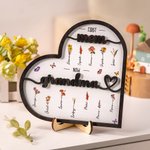 Personlig först mamma sedan mormor nu gammelmormor Träskylt med födelseblommor och namn Mors dag Födelsedagspresent till mamma mormor