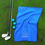 Gepersonaliseerde Geborduurde Sneldrogende Microvezel Wafel Golf Handdoek met Monogram en Karabijnhaak Verjaardagscadeau voor Golfliefhebbers