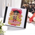 Personalisierte Cartoon Absolvent Überleben Box Cash-Karten-Halter mit Namen High School College Graduation Geschenk für Freshmen