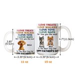 Personalized 1-4 Cute 3D Cartoon Dogs Ceramic Mug with Names Birthday Father's Day Mother's Day Gift for Dad Mom Dog Lovers