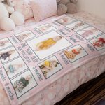 Gepersonaliseerde 1-12 maanden Babyfoto's Zachte Deken met Naam en Datum Kamer Decor Verjaardagscadeau voor Baby