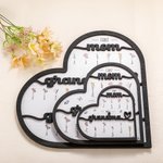 Personlig först mamma sedan mormor nu gammelmormor Träskylt med födelseblommor och namn Mors dag Födelsedagspresent till mamma mormor