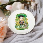 Personalisierte Gratulation Cartoon Charakter Keramik Trinket Schmuck Schale mit Namen und Jahr Graduierung Geschenk für Absolventen