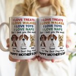 Personalized 1-4 Cute 3D Cartoon Dogs Ceramic Mug with Names Birthday Father's Day Mother's Day Gift for Dad Mom Dog Lovers