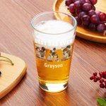 Personalisierte Best Dad Ever 16 oz Bierglas mit Fotos Namen Vatertag Geburtstag Wertschätzung Geschenk für Papa Großvater Liquor Liebhaber