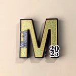 Personalisierte Graduation Cap 3D gedruckt Brief Name Zeichen mit Jahr Party Schreibtisch Dekor Graduierung Anerkennung Geschenk für Absolventen Klassenkameraden