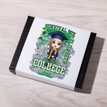 Personalisierte Cartoon Absolvent Überleben Box Cash-Karten-Halter mit Namen High School College Graduation Geschenk für Freshmen