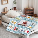 Gepersonaliseerde 1-12 maanden Babyfoto's Zachte Deken met Naam en Datum Kamer Decor Verjaardagscadeau voor Baby