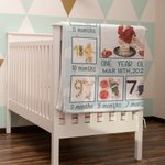 Gepersonaliseerde 1-12 maanden Babyfoto's Zachte Deken met Naam en Datum Kamer Decor Verjaardagscadeau voor Baby