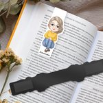 Personifierad tecknad karaktär Magnetiskt bokmärkesklämma med namn Läsmaterial Födelsedagspresent för tonåringar vuxna bokälskare bokmaskar