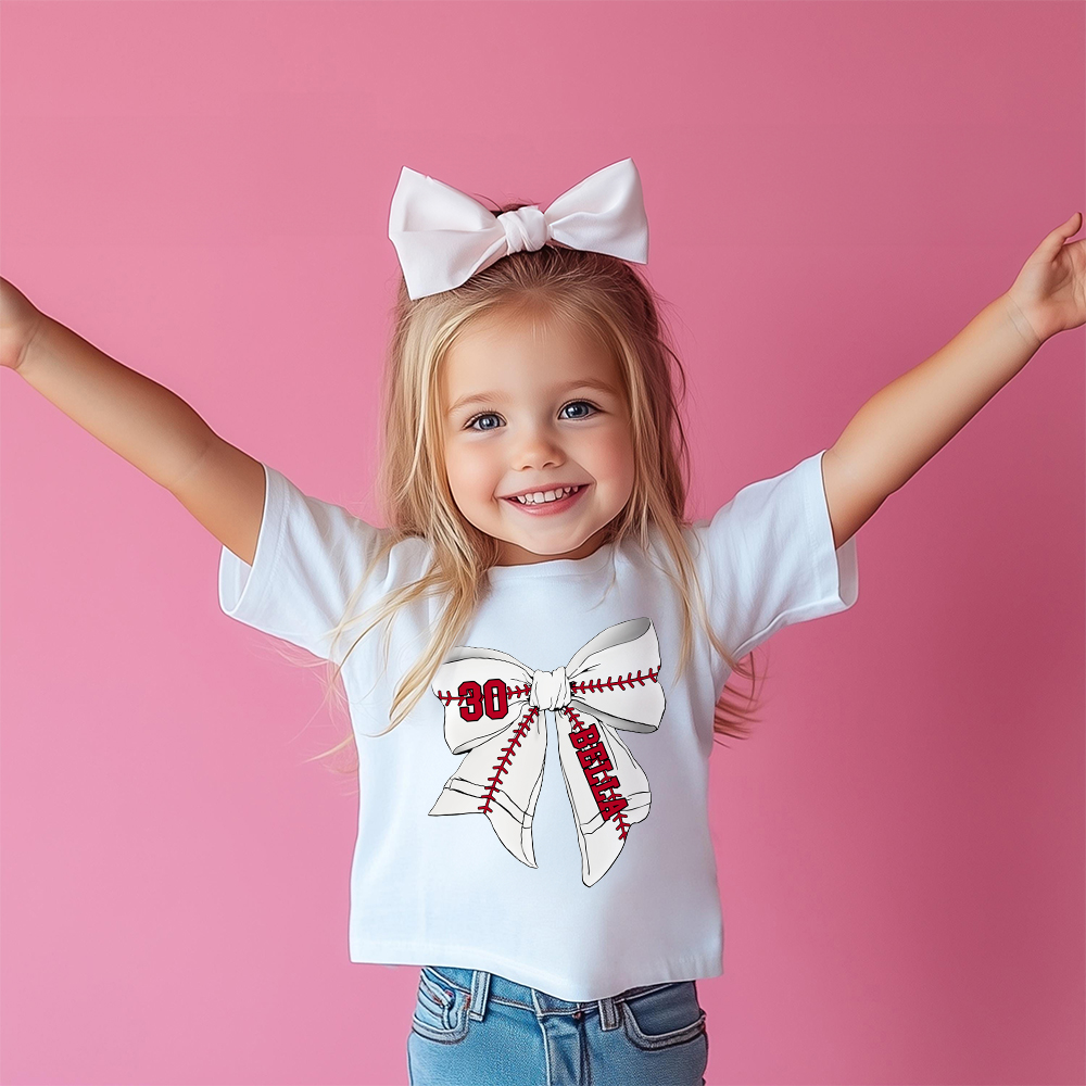 T-shirt personnalisé en coton avec nom et numéro de l'équipe Cadeau de match pour les filles, les femmes et les amateurs de sport