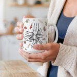 Mug Personnalisé en Céramique avec 1-12 Noms Cadeau pour Fête des Mères ou Cadeau d'Anniversaire pour Maman ou Grand-mère