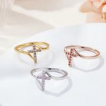 Personalisierte Geburtsstein Kreuz zierlichen Ring minimalistischen Schmuck Geburtstag religiöse Taufe Geschenk für Frauen Christian