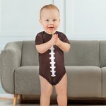 Henkilökohtainen amerikkalainen jalkapallo Sport Nopeasti kuivuva Baby Bodysuit nimi ja numero Baby Shower syntymäpäivälahja vastasyntyneille