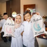 Personalizzato Eid Mubarak Moon Drawstring Canvas Bag Treat con nome Ramadan Stocking Stuffer Eid Gift per bambini