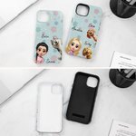 Personalized Cute 3D Cartoon Girl and 1-4 Dogs Phone Case for iPhone or Samsung with Names Birthday Anniversary Gift for Pet Lover Dog Mom