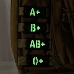 Personalisierte leuchtende Blutgruppe Notfall medizinische Informationen Molle Indikator EDC Gear taktische Überleben Accessoire Geschenk für Outdoor-Enthusiasten