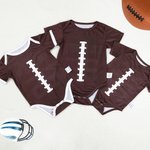 Henkilökohtainen amerikkalainen jalkapallo Sport Nopeasti kuivuva Baby Bodysuit nimi ja numero Baby Shower syntymäpäivälahja vastasyntyneille