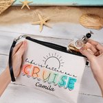 Gepersonaliseerd Life Is Better On A Cruise Make-uptasje met polsbandje en naam Reisaccessoires Vakantie Verjaardagscadeau voor vrouwen Cruiseliefhebbers