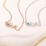 Personalizada delicada flor de nacimiento Birthstone collar de joyería floral Cumpleaños Aniversario Día de la Madre de regalo para las mujeres