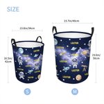 Personalisierte Raum Astronaut Rakete wasserdicht Lagerung Korb mit Griff und Name Housewarming Geburtstag Geschenk für Jungen Kinder